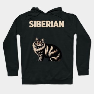 Siberian Cat Silhouette Siberian Cat Lover Hoodie